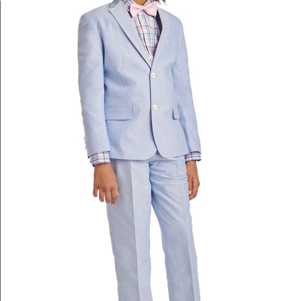Tommy Hilfiger Big Boys Blue Oxford suit